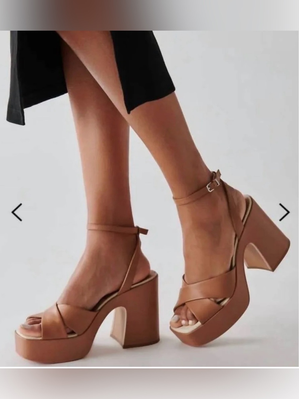 Dolce Vita Carmel Leather Wessi Platform Sandal, Size 8.5, EUC